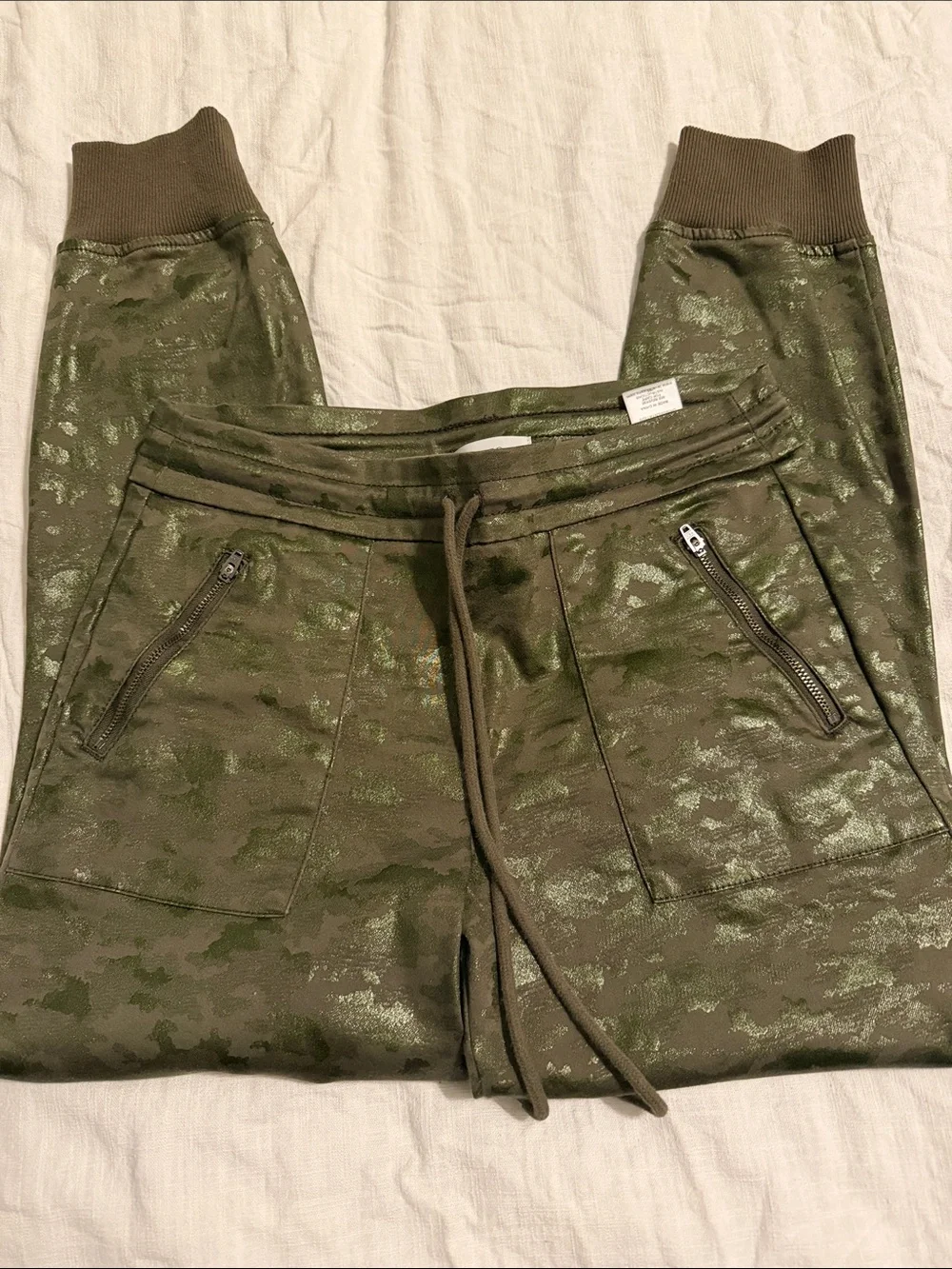Level 99 Olive Metallic Camo Jogger Pants - Picture 2 of 5
